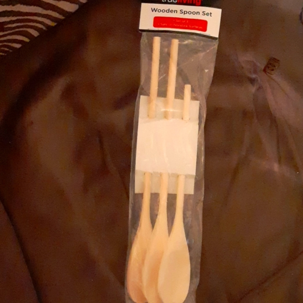 3pc wooden spoon set.